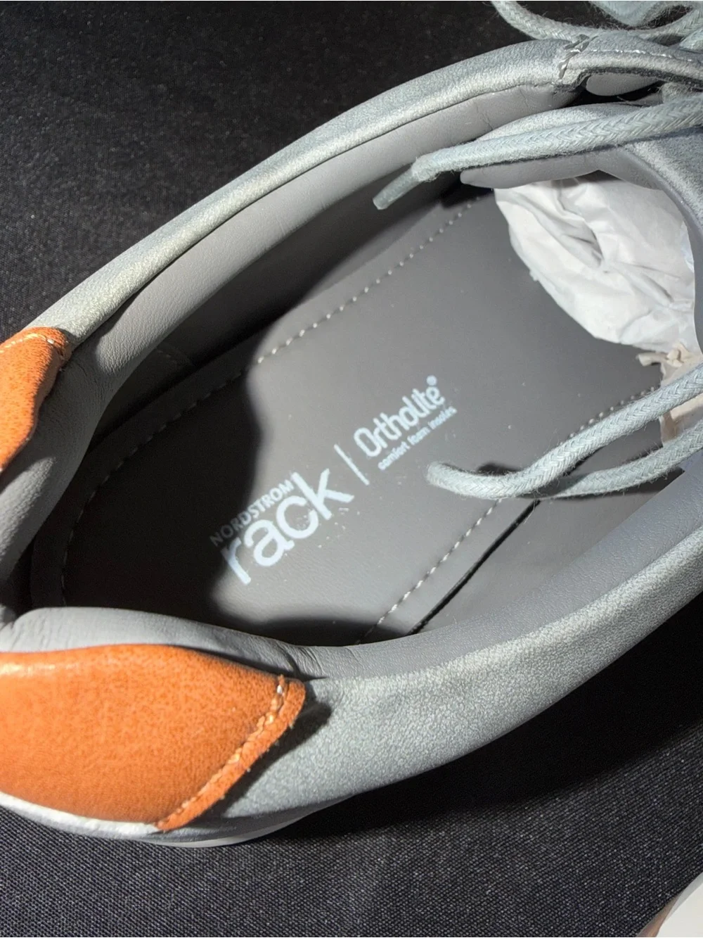 Men's Casual Gray Lace-Up Shoes with Brown Heel Accent - Nordstrom Rack